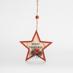 ΞΥΛΙΝΟ ΑΣΤΕΡΑΚΙ, MERRY CHRISTMAS, 15,5x1cm