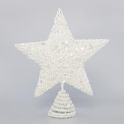 ΚΟΡΥΦΗ ΑΣΠΡΗ, ΜΕ ΝΗΜΑ ΚΑΙ ΠΟΥΛΙΕΣ, 25,4cm