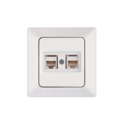 ΠΡΙΖΑ DATA CAT 6 RJ 45 ΔΙΠΛΗ ΛΕΥΚΗ
