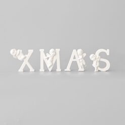 ΔΙΑΚΟΣΜΗΤΙΚΟ XMAS ΜΕ ΑΓΓΕΛΑΚΙΑ, ΛΕΥΚΟ, 8,3x8,5cm, 7,7x7,9cm, 8,1x7,8cm, 7,1x8cm