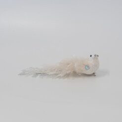 ΠΟΥΛΙ ΛΕΥΚΟ, ΜΕ ΠΟΥΠΟΥΛΑ ΚΑΙ GLITTER, 24x5x6,5cm