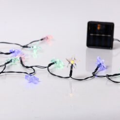 ΣΕΙΡΑ, 60 LED 5mm, ΠΛΑΣΤΙΚΑ ΑΣΤΕΡΙΑ, ΗΛΙΑΚΟ ΣΥΛΛΕΚΤΗ ΜΕ ΑΙΣΘΗΤΗΡΑ ΦΩΤΟΣ, 8 ΠΡΟΓΡΑΜΜΑΤΑ, ΠΡΑΣΙΝΟ PVC ΚΑΛΩΔΙΟ, ΧΡΩΜΑΤΙΣΤΟ LED ΑΝΑ 10cm, ΠΡΟΕΚΤΑΣΗ ΠΑΡΟΧΗΣ 60cm, IP20