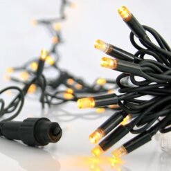 ΣΕΙΡΑ, 100 LED 5mm ΜΕ ΚΑΛΥΜΜΑ, 230V, 3 ΕΠΕΚΤΑΣΕΙΣ ΕΩΣ 9 ΣΕΤ, ΠΡΑΣΙΝΟ ΚΑΟΥΤΣΟΥΚ ΚΑΛΩΔΙΟ, ΘΕΡΜΑ ΛΕΥΚΑ LED ΑΝΑ 10cm, ΠΡΟΕΚΤΑΣΗ ΠΑΡΟΧΗΣ 1.5m, ΙΡ65