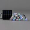 ΣΕΙΡΑ, 80 LED 5mm, ΑΚΡΥΛΙΚΕΣ ΜΠΑΛΕΣ 1.8cm, ΗΛΙΑΚΟ ΣΥΛΛΕΚΤΗ ΜΕ ΑΙΣΘΗΤΗΡΑ ΦΩΤΟΣ, 8 ΠΡΟΓΡΑΜΜΑΤΑ, ΠΡΑΣΙΝΟ PVC ΚΑΛΩΔΙΟ, ΧΡΩΜΑΤΙΣΤΟ LED ANA 10cm, ΠΡΟΕΚΤΑΣΗ ΠΑΡΟΧΗΣ 1m, IP44