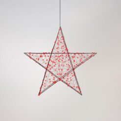 ΑΣΤΕΡΙ ΦΩΤΙΖΟΜΕΝΟ 78cm, 240 LED, 4,5V ΜΕΤΑΣΧΗΜΑΤΙΣΤΗ, TIMER, ΜΑΥΡΟΣ ΜΕΤΑΛΛΙΚΟΣ ΣΚΕΛΕΤΟΣ, ΜΑΥΡΟ ΧΑΛΚΙΝΟ ΚΑΛΩΔΙΟ, ΚΟΚΚΙΝΟ LED, ΠΡΟΕΚΤΑΣΗ ΠΑΡΟΧΗΣ 5m, IP44