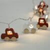 ΣΕΙΡΑ, 10 LED 5mm, ΔΙΑΚΟΣΜΗΤΙΚΑ ΞΥΛΙΝΑ ΑΜΑΞΙΑ, ΜΠΑΤΑΡΙΑΣ 3xΑΑ, ΧΡΟΝΟΔΙΑΚΟΠΤΗ, ΘΕΡΜΟ ΛΕΥΚΟ LED ΑΝΑ 10cm, ΔΙΑΦΑΝΟ PVC ΚΑΛΩΔΙΟ, ΠΡΟΕΚΤΑΣΗ ΠΑΡΟΧΗΣ 30cm, IP20