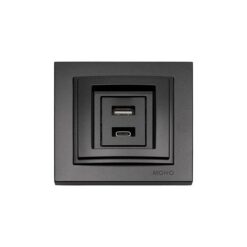 ΠΡΙΖΑ USB 220V / 5V 2.4A ΜΑΥΡΟ