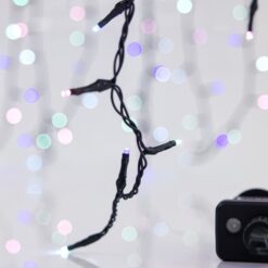 ΣΕΙΡΑ, 100 LED 3mm, 31V ΜΕΤΑΣΧΗΜΑΤΙΣΤΗ, 8 ΠΡΟΓΡΑΜΜΑΤΑ & ΜΝΗΜΗ, ΠΡΑΣΙΝΟ PVC ΚΑΛΩΔΙΟ, OPAL ΧΡΩΜΑΤΙΣΤΟ LED ΑΝΑ 5cm, ΠΡΟΕΚΤΑΣΗ ΠΑΡΟΧΗΣ 3m, ΙΡ44