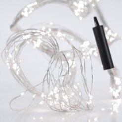 ΧΤΑΠΟΔΙ, 400 MINI LED, ΜΕΤΑΣΧΗΜΑΤΙΣΤΗ, ΑΣΗΜΙ ΧΑΛΚINO KAΛΩΔΙΟ, ΛΕΥΚΟ LED ANA 10cm (16 ΣΕΙΡΕΣ x 25 LED), ΠΡΟΕΚΤΑΣΗ ΠΑΡΟΧΗΣ 5m, ΙΡ44