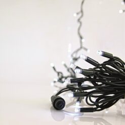 ΣΕΙΡΑ, 100 LED 5mm ΜΕ ΚΑΛΥΜΜΑ, 230V, 3 ΕΠΕΚΤΑΣΕΙΣ ΕΩΣ 9 ΣΕΤ, ΠΡΑΣΙΝΟ ΚΑΟΥΤΣΟΥΚ ΚΑΛΩΔΙΟ, 90 ΛΕΥΚA + 10 ΛΕΥΚΑ FLASH LED ANA 10cm, ΠΡΟΕΚΤΑΣΗ ΠΑΡΟΧΗΣ 1,5m, ΙΡ65