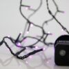 ΣΕΙΡΑ, 100 LED 3mm, 31V ΜΕΤΑΣΧΗΜΑΤΙΣΤΗ, 8 ΠΡΟΓΡΑΜΜΑΤΑ & ΜΝΗΜΗ, ΠΡΑΣΙΝΟ PVC ΚΑΛΩΔΙΟ, ΜΩΒ LED ΑΝΑ 5cm, ΠΡΟΕΚΤΑΣΗ ΠΑΡΟΧΗΣ 3m, ΙΡ44
