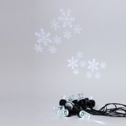ΓΙΡΛΑΝΤΑ ΠΡΟΤΖΕΚΤΟΡΑΣ, 8 LED, ΧΙΟΝΟΝΙΦΑΔΑ, 4.5V ΜΕΤΑΣΧΗΜΑΤΙΣΤΗ, ΣΤΑΘΕΡΟ, ΜΑΥΡΟ PVC ΚΑΛΩΔΙΟ, ΛΕΥΚΟ LED ΑΝΑ 50cm, ΠΡΟΕΚΤΑΣΗ ΠΑΡΟΧΗΣ 5m, IP44