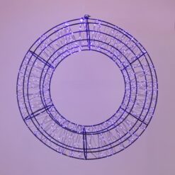 ΣΤΕΦΑΝΙ 38cm, 720 LED, 12V ΜΕΤΑΣΧΗΜΑΤΙΣΤΗ, TIMER, ΜΑΥΡΟΣ ΜΕΤΑΛΛΙΚΟΣ ΣΚΕΛΕΤΟΣ, ΜΑΥΡΟ ΧΑΛΚΙΝΟ ΚΑΛΩΔΙΟ, ΜΩΒ LED, ΠΡΟΕΚΤΑΣΗ ΠΑΡΟΧΗΣ 5m, IP44