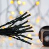 ΣΕΙΡΑ, 400 LED 3mm, 31V ΜΕΤΑΣΧΗΜΑΤΙΣΤΗ, 8 ΠΡΟΓΡΑΜΜΑΤΑ & ΜΝΗΜΗ, ΠΡΑΣΙΝΟ PVC ΚΑΛΩΔΙΟ, ΘΕΡΜΟ ΛΕΥΚΟ LED ΑΝΑ 5cm, ΠΡΟΕΚΤΑΣΗ ΠΑΡΟΧΗΣ 3m, ΙΡ44