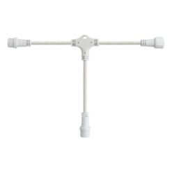 DIY, ΛΕΥΚΟ ΚΑΟΥΤΣΟΥΚ ΚΑΛΩΔΙΟ ΤΥΠΟΥ ΤΑΦ, 3 ΚΟΝΕΚΤΟΡΕΣ, 10cm, IP65
