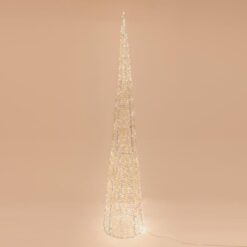 ΚΩΝΟΣ ΦΩΤΙΖΟΜΕΝΟΣ ΙΡΙΔΙΖΩΝ 210cm, 2400 LED, 31V ΜΕΤΑΣΧΗΜΑΤΙΣΤΗ, TIMER, ΑΣΗΜΙ ΧΑΛΚΙΝΟ ΚΑΛΩΔΙΟ, ΘΕΡΜΟ ΛΕΥΚΟ LED, ΠΡΟΕΚΤΑΣΗ ΠΑΡΟΧΗΣ 5m, IP44