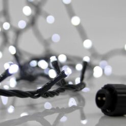 ΣΕΙΡΑ, 100 LED 3mm, 31V ΜΕΤΑΣΧΗΜΑΤΙΣΤΗ, 4 ΕΠΕΚΤΑΣΕΙΣ ΕΩΣ 3 ΣΕΤ, ΠΡΑΣΙΝΟ PVC ΚΑΛΩΔΙΟ, ΛΕΥΚΟ LED ΑNA 5cm, ΠΡΟΕΚΤΑΣΗ ΠΑΡΟΧΗΣ 3m, ΙΡ44