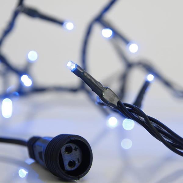 ΣΕΙΡΑ, 100 LED 3mm, 31V ΜΕΤΑΣΧΗΜΑΤΙΣΤΗ, 4 ΕΠΕΚΤΑΣΕΙΣ ΕΩΣ 3 ΣΕΤ, ΠΡΑΣΙΝΟ PVC ΚΑΛΩΔΙΟ, ΜΠΛΕ LED ΑΝΑ 5cm, ΠΡΟΕΚΤΑΣΗ ΠΑΡΟΧΗΣ 3m, ΙΡ44