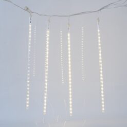 SNOWDROP, 240 LED, 5V ΜΕΤΑΣΧΗΜΑΤΙΣΤΗ, 4 ΕΠΕΚΤΑΣΕΙΣ ΕΩΣ 3 ΣΕΤ, 5 ΣΩΛΗΝΕΣ 50cm ΜΕ ΘΕΡΜΟ ΛΕΥΚΟ LED (H50 x L400cm), ΠΡΟΕΚΤΑΣΗ ΠΑΡΟΧΗΣ 5m, IP44