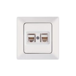 ΠΡΙΖΑ DATA CAT 6 RJ 45 ΔΙΠΛΗ ΛΕΥΚΗ