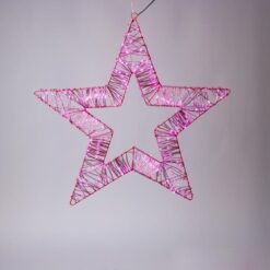 ΑΣΤΕΡΙ ΦΩΤΙΖΟΜΕΝΟ 45cm, 260 ΜΙΝΙ LED, 4,5V ΜΕΤΑΣΧΗΜΑΤΙΣΤΗ, ΡΟΖ ΜΕΤΑΛΛΙΚΟΣ ΣΚΕΛΕΤΟΣ, ΡΟΖ ΧΑΛΚΙΝΟ ΚΑΛΩΔΙΟ, ΡΟΖ ΜΙΝΙ LED, ΠΡΟΕΚΤΑΣΗ ΠΑΡΟΧΗΣ 5m, IP44