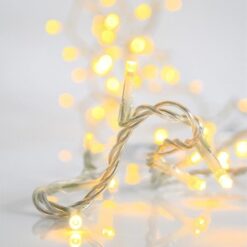ΣΕΙΡΑ, 20 LED 5mm, ΜΠΑΤΑΡΙΑΣ 3xAA, ΧΡΟΝΟΔΙΑΚΟΠΤΗΣ, ΔΙΑΦΑΝΟ PVC ΚΑΛΩΔΙΟ, ΘΕΡΜΟ ΛΕΥΚΟ LED ΑΝΑ 10cm, ΠΡΟΕΚΤΑΣΗ ΠΑΡΟΧΗΣ 50cm, IP20