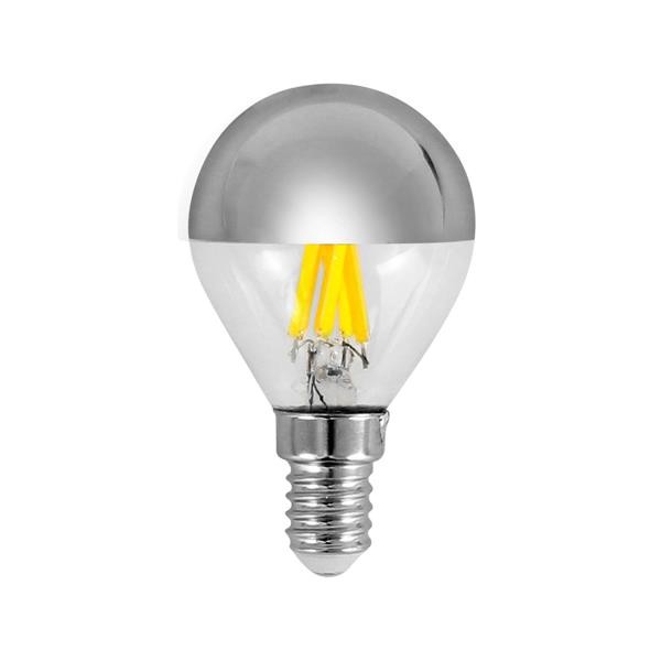 ΛΑΜΠΑ LED ΣΦΑΙΡΙΚΗ CROSSED FILAMENT 6.5W 806lm E14 2700K 220-240V DIMMABLE ΑΝΤΕΣΤΡΑΜΕΝΟΥ ΚΑΘΡΕΠΤΗ ΑΣΗΜΙ