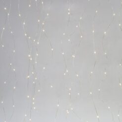 ΚΟΥΡΤΙΝΑ, 400 MINI LED, ΜΕΤΑΣΧΗΜΑΤΙΣΤΗ, ΑΣΗΜΙ ΧΑΛΚΙΝΟ ΚΑΛΩΔΙΟ, ΘΕΡΜΟ ΛΕΥΚΟ LED (H200 x W190cm, 16 LINES x 25 LED), ΠΡΟΕΚΤΑΣΗ ΠΑΡΟΧΗΣ 5m, IP44