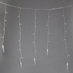 ΒΡΟΧΗ, 96 LED 5mm, 16 ΣΤΑΛΑΚΤΙΤΕΣ 9.5cm, 31V ΜΕΤΑΣΧΗΜΑΤΙΣΤΗΣ, 8 ΠΡΟΓΡΑΜΜΑΤΑ & ΜΝΗΜΗ, 4 ΕΠΕΚΤΑΣΕΙΣ ΕΩΣ 3 ΣΕΤ, ΔΙΑΦΑΝΟ PVC ΚΑΛΩΔΙΟ, ΛΕΥΚΟ LED (H80 x W300cm, 6/7/5), ΠΡΟΕΚΤΑΣΗ ΠΑΡΟΧΗΣ 3m, IP44
