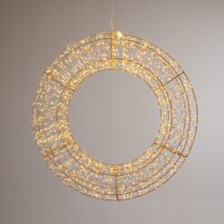 ΦΩΤΙΖΟΜΕΝΟ ΣΤΕΦΑΝΙ 70cm, 1600 MINI LED, 31V METAΣΧΗΜΑΤΙΣΤΗ, ΧΡΟΝΟΔΙΑΚΟΠΤΗ, ΜΠΡΟΝΖΕ ΧΑΛΚΙΝΟ ΚΑΛΩΔΙΟ, ΜΠΡΟΝΖΕ ΜΕΤΑΛΛΙΚΟΣ ΣΚΕΛΕΤΟΣ, ΘΕΡΜΟ ΛΕΥΚΟ LED, ΠΡΟΕΚΤΑΣΗ ΠΑΡΟΧΗΣ 5m, IP44