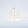 ΑΣΗΜΙ ΜΕΤΑΛΛΙΚΗ ΜΠΑΛΑ ΦΩΤΙΖΟΜΕΝΗ 20cm, 96 MINI LED, ΣΤΑΘΕΡΟΣ ΜΕΤΑΣΧΗΜΑΤΙΣΤΗΣ, ΑΣΗΜΙ ΧΑΛΚΙΝΟ ΚΑΛΩΔΙΟ, ΘΕΡΜΟ ΛΕΥΚΟ LED, ΠΡΟΕΚΤΑΣΗ ΠΑΡΟΧΗΣ 3m, IP44
