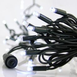 ΣΕΙΡΑ, 100 LED 5mm ΜΕ ΚΑΛΥΜΜΑ, 230V, 3 ΕΠΕΚΤΑΣΕΙΣ ΕΩΣ 9 ΣΕΤ, ΠΡΑΣΙΝΟ ΚΑΟΥΤΣΟΥΚ ΚΑΛΩΔΙΟ, ΛΕΥΚΟ LED ANA 10cm, ΠΡΟΕΚΤΑΣΗ ΠΑΡΟΧΗΣ 1.5m, ΙΡ65