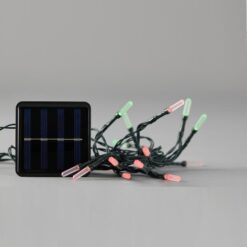 ΣΕΙΡΑ, 80 LED 5mm, ΜΕ ΑΚΡΥΛΙΚΗ ΕΠΕΚΤΑΣΗ, ΗΛΙΑΚΟ ΣΥΛΛΕΚΤΗ ΜΕ ΑΙΣΘΗΤΗΡΑ ΦΩΤΟΣ, 8 ΠΡΟΓΡΑΜΜΑΤΑ, ΠΡΑΣΙΝΟ PVC ΚΑΛΩΔΙΟ, ΚΟΚΚΙΝΟ ΚΑΙ ΠΡΑΣΙΝΟ LED ANA 10cm, ΠΡΟΕΚΤΑΣΗ ΠΑΡΟΧΗΣ 1m, ΙΡ44